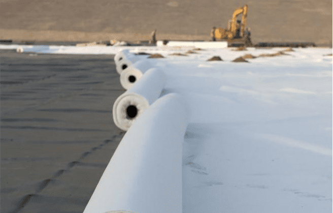 Railway and embankment geosynthetic application