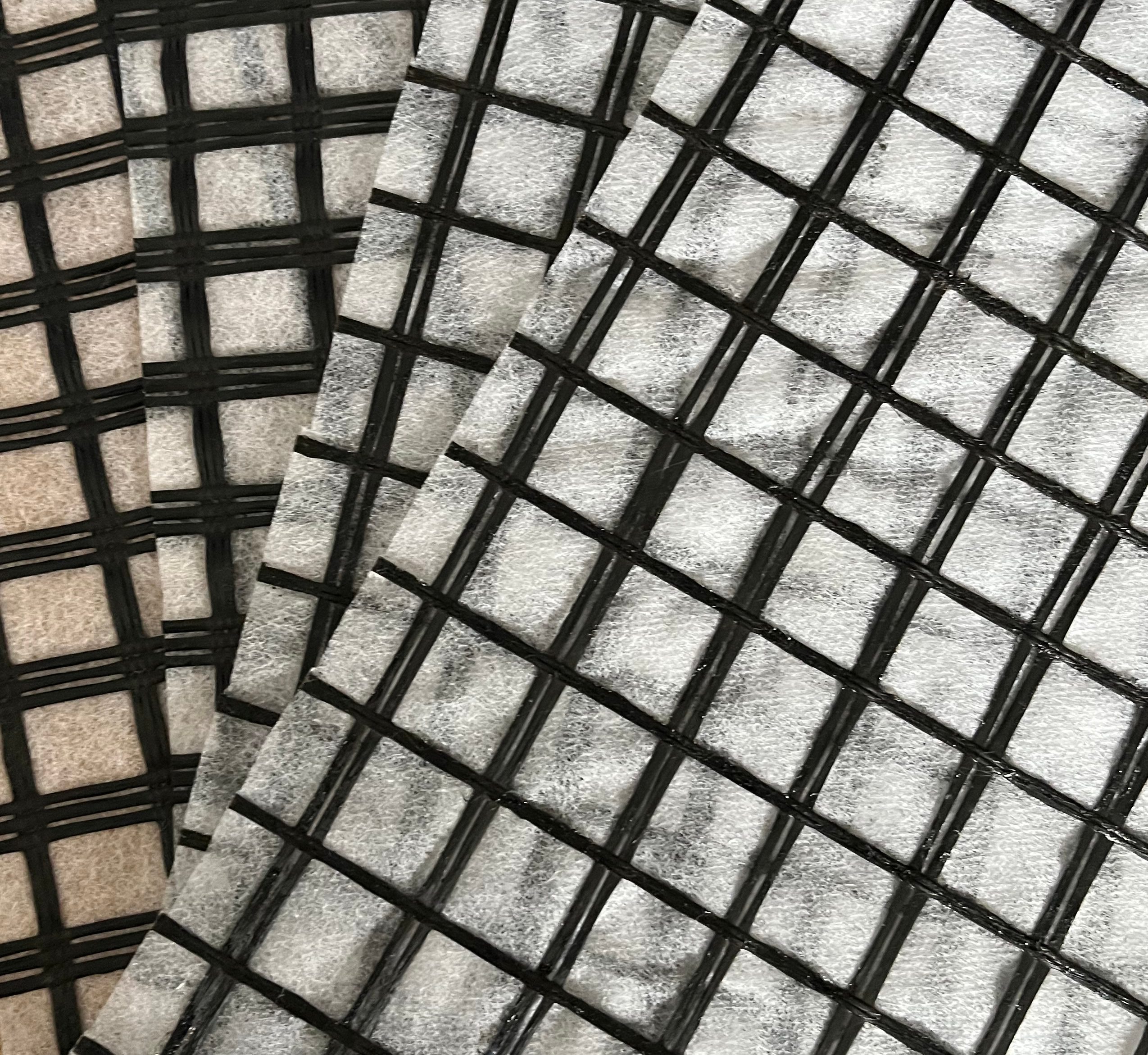 Fiberglass Geogrid Composite With Nonwoven Geotextile
