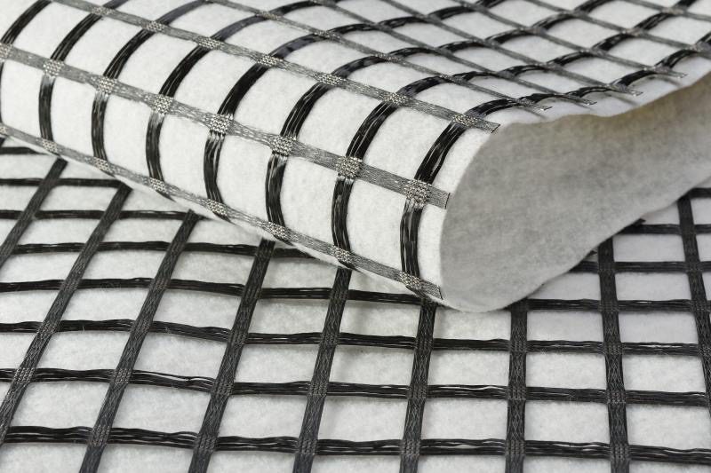 Polyester Geogrid Composite With Non Woven Geotextile