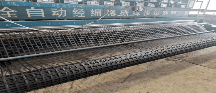 steel plastic composite geogrid 100 100kn/m